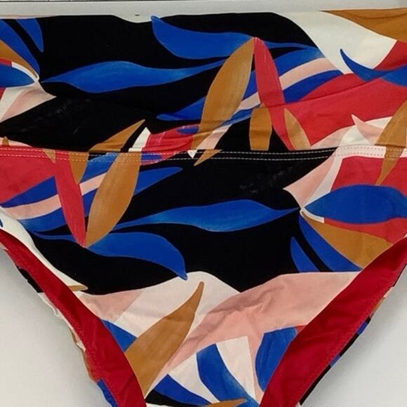 prAna Size M Pink Tropics Aurelia Swim Bikini Bottom High Waisted Swimwear Q5-3 - Picture 5 of 9